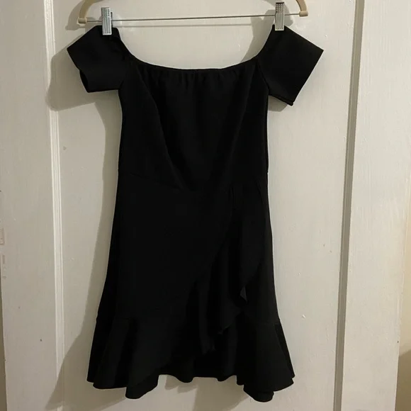 Off the Shoulder Ruffle Mini Dress - Picture 2 of 3
